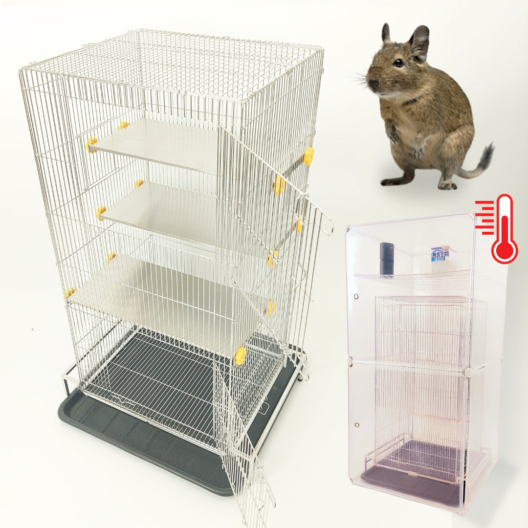 【10秒掃除,デグーケージ】NOBISONステンレス10秒ケージ,2000円相当の無料プレゼント中