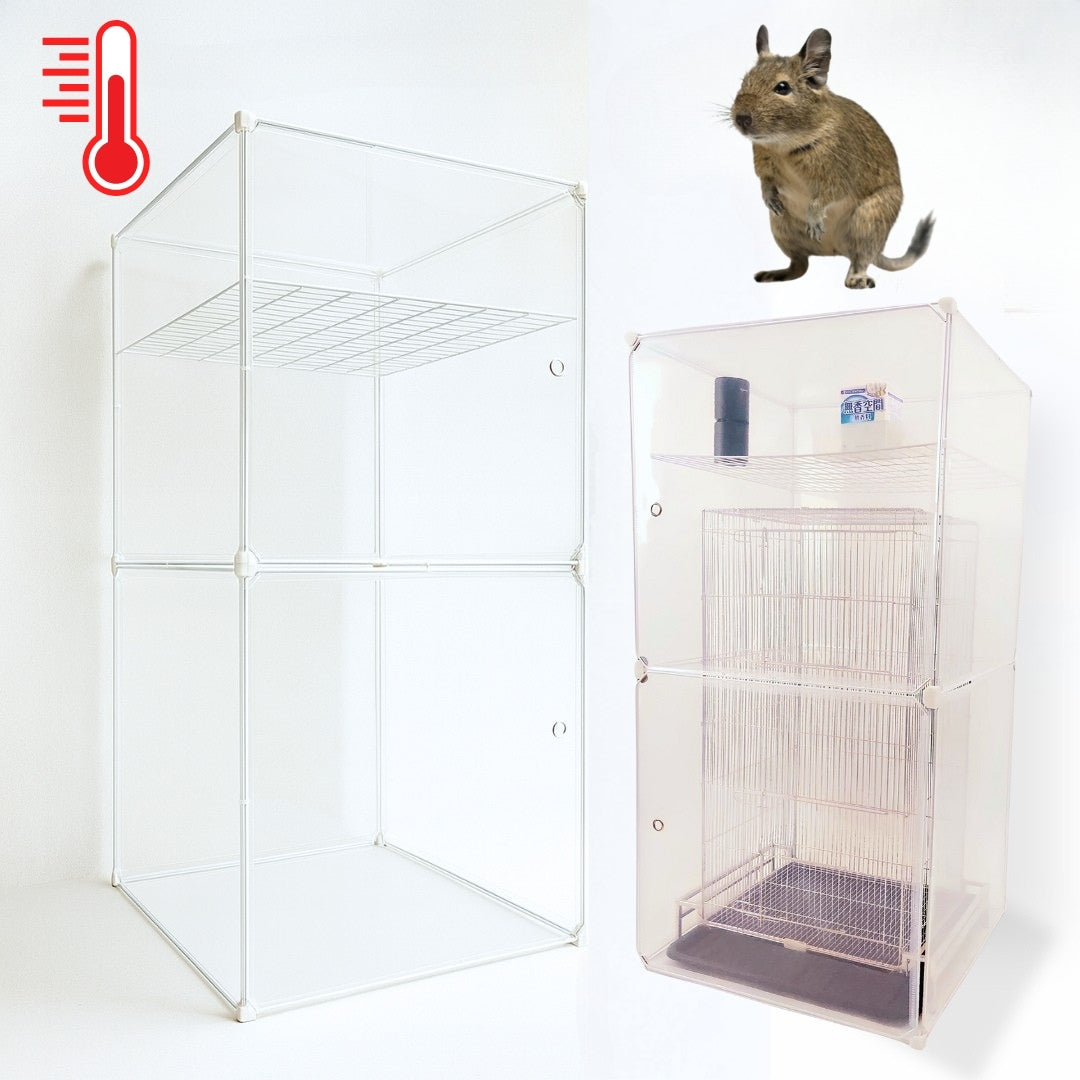 オールシーズンOK, 夏はゴミの飛びちり防止, 冬はデグーケージの温湿度管理カバー【10得快適保くん】