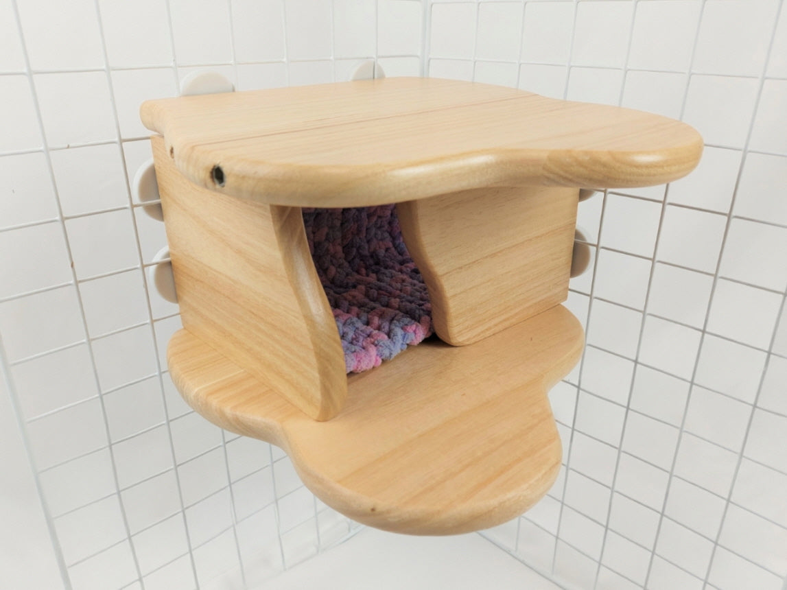 洗える,両面使用,24cmデグーステップ,ケージ内を無駄なく広げる,自然のような曲線【洗ピカ-ひろがる君】 (デグーケージレイアウト,チンチラステップ,小動物ケージ用)