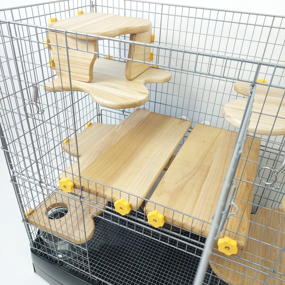 日本初,防水加工【デグーケージ大型サイズ用ウッドステージセット】(イージーホーム80ハイなど用)今だけ2190円お得! (,デグーステージ、デグーステップ,小動物ステップ,小動物ケージとデグーケージレイアウト,デグーハウス,デグー砂浴び)