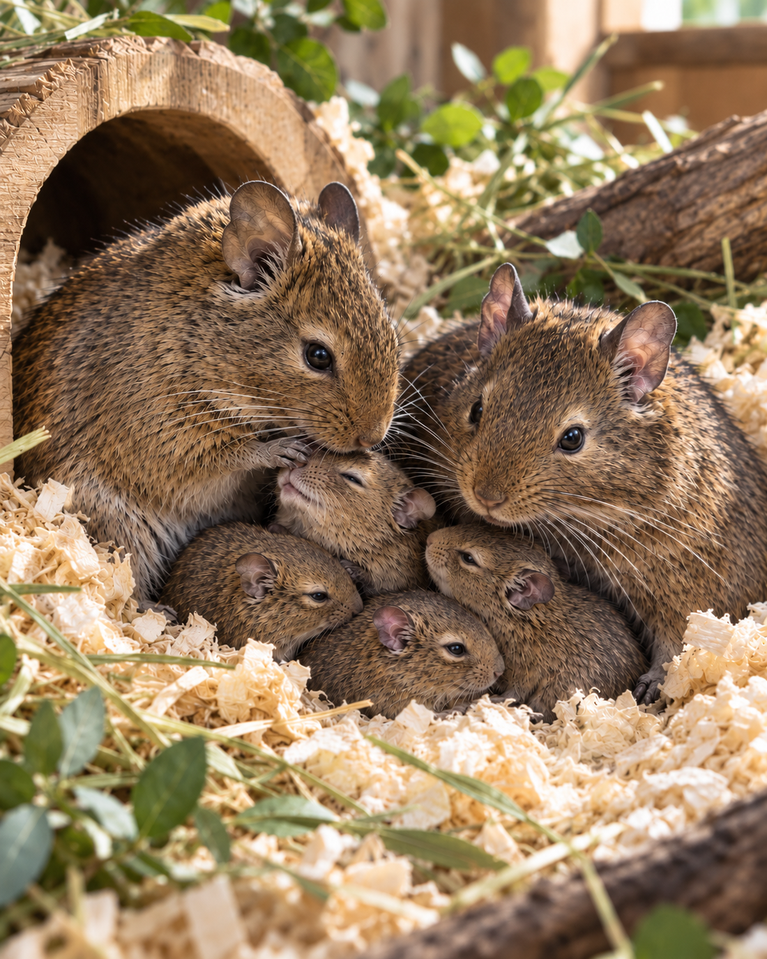 デグーのパパも子育てする？父親が赤ちゃんに与える大切な影響