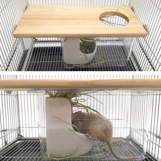 【ケージのご購入時無料】チモシーの散らばりを防ぐ「チモシールーム」ステージ